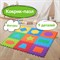 Коврик-пазл напольный 0,9х0,9 м, мягкий, "Фигуры", 9 частей 30х30 см, толщина 1 см, ЮНЛАНДИЯ, 664664 - фото 11226656