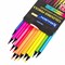 Карандаши цветные BRAUBERG NEON, 12 неоновых цветов, трехгранные, грифель 3 мм, черное дерево, 181852 - фото 11266658