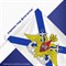 Флаг ВМФ России "Андреевский флаг с эмблемой" 90х135 см, полиэстер, STAFF, 550234 - фото 11341737