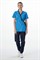 Костюм женский Симпл-001 (тк.Смесовая,120) MedLine, т.синий/ярко-голубой - фото 11359022