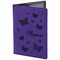 Обложка для паспорта STAFF, бархатный полиуретан, "Бабочки", фиолетовая, 237618 - фото 11366791