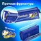 Пенал ЮНЛАНДИЯ для мальчиков, 3 отделения, мягкий, "Футбол", синий, 20х7х9 см, 228979 - фото 11393039