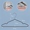 Вешалки-плечики для одежды, размер 48-50, металл, антискользящие, КОМПЛЕКТ 20 шт., черные, BRABIX PREMIUM, 608468 - фото 11396354