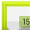Рамка 15х21 см небьющаяся, багет 17,5 мм, пластик, BRAUBERG "Colorful", салатовая, 391243 - фото 11819351