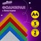 Пористая резина/фоамиран А4, 2 мм, НАБОР, 5 листов, 5 цветов, яркие цвета, блестки, ЮНЛАНДИЯ, 662052 - фото 11828912