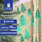 Бумага упаковочная подарочная крафт С ЭФФЕКТАМИ BIG SIZE новогодняя "Green Trees", 0,7х5 м, ЗОЛОТАЯ СКАЗКА, 591950 - фото 12469628