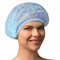 Шапочка-берет Шарлотта "Плиссе" голубая, КОМПЛЕКТ 125 шт., спанбонд 15 г/м2, ГЕКСА - фото 12474933