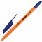 Ручка шариковая ОФИСМАГ "X-333 Orange", СИНЯЯ, корпус оранжевый, узел 1 мм, линия письма 0,5 мм, 143228 - фото 12526272