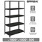 Стеллаж металлический BRABIX "ГРАФИТ MS KD-180/50-5", лофт, 1800х1000х500 мм, 5 полок, 291270, S240BR145593 - фото 12537374