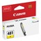 Картридж струйный CANON (CLI-481Y) для PIXMA TS704/TS6140, желтый, ресурс 257 страниц, оригинальный, 2100C001 - фото 12539335
