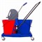 Тележка уборочная BRABIX, 2 съемных ведра 23 л, механический отжим, пластиковый каркас, 606659 - фото 12554915