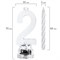Цифра-подсвечник "2" светодиодная, ЗОЛОТАЯ СКАЗКА, в наборе 4 свечи 6 см, 1 батарейка, 591425 - фото 12574786