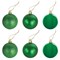 Шары ёлочные 6 шт., 6 см, "Trio", пластик, ЗЕЛЕНЫЕ (глянец, матовый, глиттер), ЗОЛОТАЯ СКАЗКА, 591127 - фото 12605219