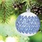 Шары ёлочные 4 шт., 6 см, "Узоры", пластик, цвет: синий/белый, ЗОЛОТАЯ СКАЗКА, 591130 - фото 12614090