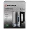 Чайник с терморегулятором BRAYER BR1060, 1,7 л, 2200 Вт, закрытый нагревательный элемент, сталь - фото 13123364
