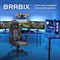 Кресло компьютерное BRABIX "GT Racer GM-100", две подушки, ткань, экокожа, черное/коричневое, 531819 - фото 13125831