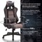 Кресло компьютерное BRABIX "GT Racer GM-100", две подушки, ткань, экокожа, черное/коричневое, 531819 - фото 13125843