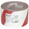 Лента оградительная сигнальная красно-белая, 75 мм х 200 м, BRAUBERG "Грандмастер", полиэтилен, 604892 - фото 13129658
