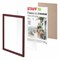 Рамка 21х30 см со стеклом, багет 17 мм дерево, STAFF "Classic", цвет красное дерево, 391364 - фото 13290310