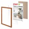 Рамка 21х30 см со стеклом, багет 17 мм дерево, STAFF "Classic", темно-коричневая, 391363 - фото 13296848