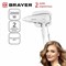 Фен для волос настенный BRAYER BR3021BK, 2000 Вт, пластик, 2 скорости, 2 температурных режима, черный - фото 13337796