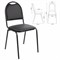 Стул для посетителей РС00Л, черный каркас, кожзам черный - фото 13530384