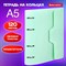 Тетрадь на кольцах А5 175х220 мм, 120 л., пластик, на липучке, с разделителями, BRAUBERG, Мятный, 404638 - фото 13551248