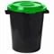 Контейнер 60 литров для мусора, БАК+КРЫШКА (высота 55 см, диаметр 48 см), ассорти, IDEA, М 2393 - фото 13555682