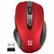 Мышь беспроводная DEFENDER Prime MB-053, USB, 5 кнопок + 1 колесо-кнопка, оптическая, красная, 52052 - фото 13563092