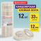 Клейкие ленты 12 мм х 33 м канцелярские BRAUBERG, комплект 12 шт., прозр., гарант. длина, 223123 - фото 13563826
