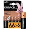 Батарейки КОМПЛЕКТ 6 шт., DURACELL Basic ОРИГИНАЛ, АА (LR6,15А), алкалиновые, пальчиковые, Б0014859 - фото 13621698