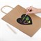Пакет подарочный КОМПЛЕКТ 7 шт., 26x13x32 см, скретч-слой + стилус, "Heart on Kraft", ЗОЛОТАЯ СКАЗКА, 591971 - фото 13644624