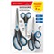 Ножницы BRAUBERG SOFT GRIP, НАБОР 3 штуки (140, 190, 230 мм), эргономичные черно-бирюзовые ручки, ВЫГОДНАЯ УПАКОВКА, 238411 - фото 13666126