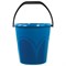 Ведро 12 л, без крышки, пластиковое, пищевое, с узором, цвет синий, мерная шкала, LAIMA, 603894 - фото 13666363