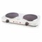 Настольная электрическая плита CENTEK CT-1507, 2000 Вт, 2 конфорки, 5 режимов нагрева, белая - фото 13687031