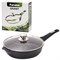 Сковорода 26 см, съемная soft-touch ручка, крышка, антипригарное покрытие, МЕЧТА "Гранит Black", с026802 - фото 13713463