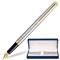 Ручка подарочная перьевая WATERMAN "Hemisphere Stainless Steel GT", серебристый корпус, позолоченные детали, синяя, S0920310 - фото 13743348