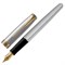 Ручка перьевая PARKER "Sonnet Core Stainless Steel GT", корпус серебристый, позолоченные детали, черная, 1931504 - фото 13743359