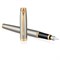Ручка перьевая PARKER "IM Core Brushed Metal GT", серебристый матовый лак, позолота, синяя, 1931649 - фото 13743375