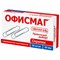Скрепки большие 50 мм, ОФИСМАГ, оцинкованные, гофрированные, 50 шт., в картонной коробке, 223090 - фото 13744045