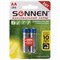 Батарейки КОМПЛЕКТ 2 шт., SONNEN Super Alkaline, АА(LR6,15А), алкалиновые, пальчиковые, в блистере, 451093 - фото 13747171