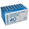 Батарейки алкалиновые "пальчиковые" КОМПЛЕКТ 40 шт., CROMEX Alkaline, АА (LR6,15А), в коробке, 455594 - фото 13747316