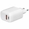 Зарядное устройство быстрое сетевое (220 В) USB QC3.0+Type-C PD 20 Вт, 3 А, RED LINE, УТ000036039 - фото 13747952