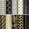 Бумага упаковочная подарочная мелованная "Golden pattern", 70x100 см, 10 дизайнов ассорти, ЗОЛОТАЯ СКАЗКА, 591912 - фото 13748526