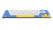 Клавиатура беспроводная Dareu EK868 White-Blue-Yellow (белый/синий/желтый), подключение: проводное+Bluetooth, свитчи: ультратонкие Kailh-Dareu Brown (tactile) - фото 13751541