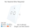 Выключатель сенсорный (двухклавишный) Moes ZigBee Smart Switch белый модели ZTS-EU - фото 13753302