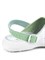 Сабо женские нат.кожа Комфорт ПВХ, белый/зеленый - фото 13756347