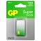 Батарейка 1 шт., GP Super G-Tech, Крона (6LR61, 6LF22, 1604A), алкалиновая, блистер, 1604A-5CR1, 1604A-BC1 - фото 13764389