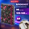Блокнот с резинкой в клетку 96 л., МАЛЫЙ ФОРМАТ А6, 109х148 мм, твердая обложка, BRAUBERG, "Гранаты", 116331 - фото 13767664