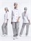 Костюм женский Канди (тк.ТиСи,120), серый/белый - фото 14678439